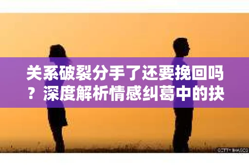 关系破裂分手了还要挽回吗？深度解析情感纠葛中的抉择