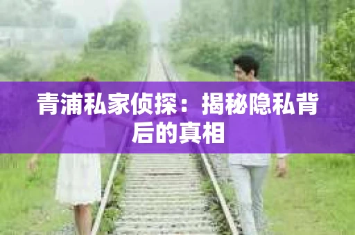青浦私家侦探：揭秘隐私背后的真相