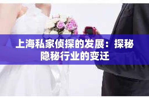 上海私家侦探的发展：探秘隐秘行业的变迁