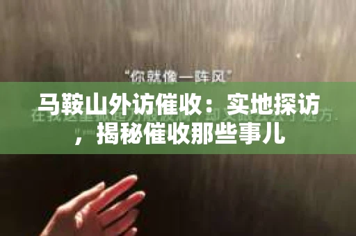 马鞍山外访催收：实地探访，揭秘催收那些事儿