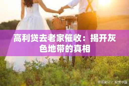 高利贷去老家催收：揭开灰色地带的真相