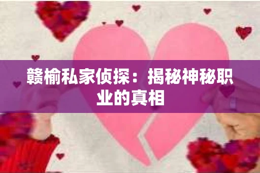 赣榆私家侦探：揭秘神秘职业的真相