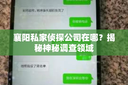 襄阳私家侦探公司在哪？揭秘神秘调查领域