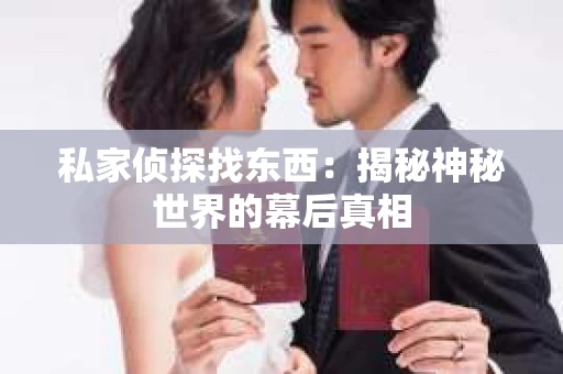 私家侦探找东西：揭秘神秘世界的幕后真相