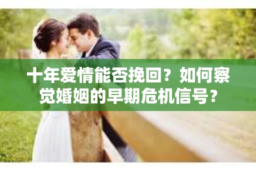 十年爱情能否挽回？如何察觉婚姻的早期危机信号？