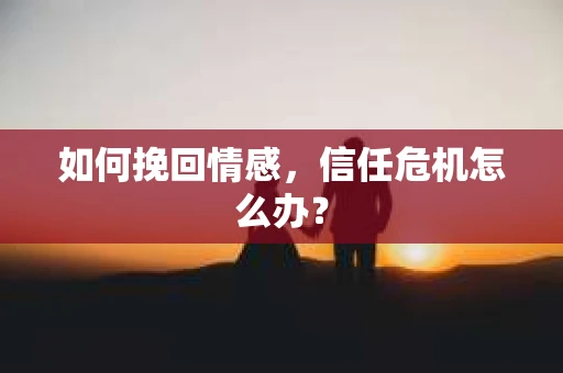 如何挽回情感,信任危机怎么办? 如何挽回情感,信任危机怎么办?